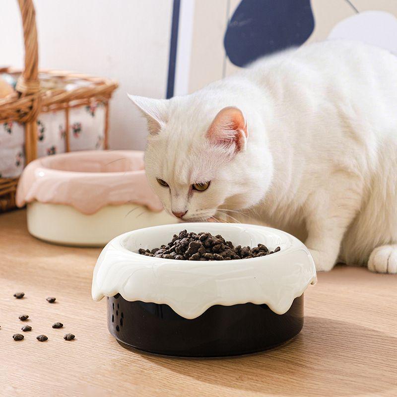 Ceramic Cat & Dog Anti-Tip Food Bowl With High-Leg Design