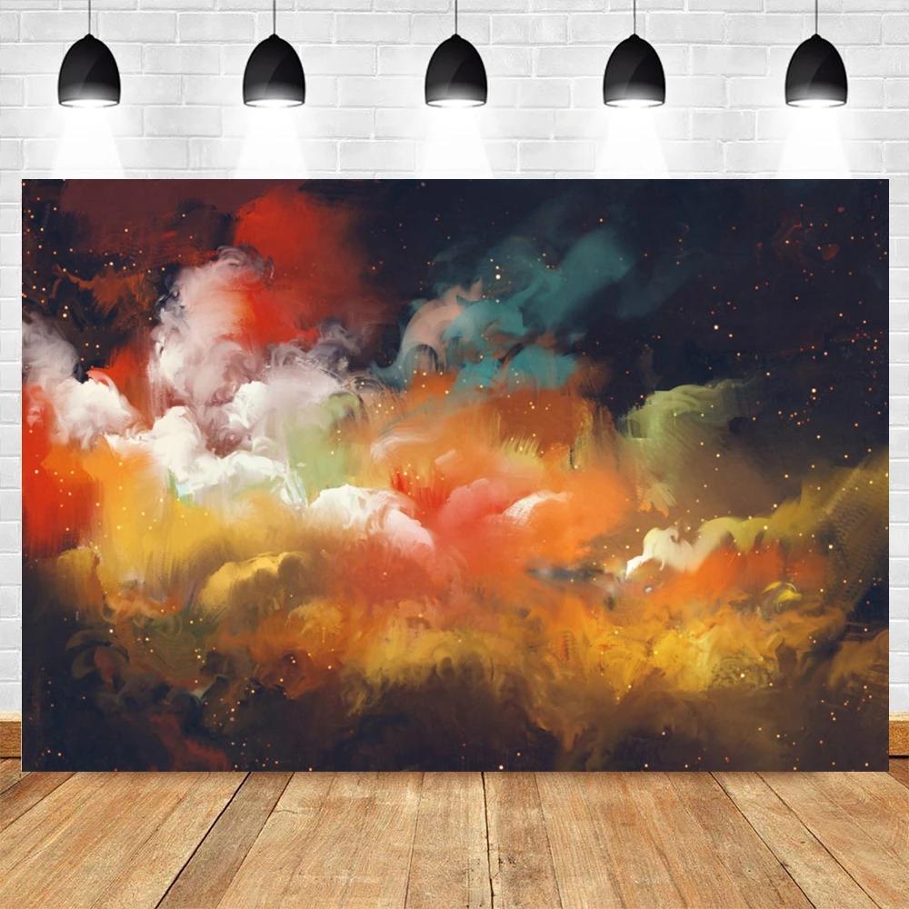 Color Spray Painting Background Graffiti Abstract Art Painting Powder Spray Painting Birthday Portrait Photography Background
