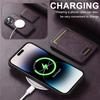 2 in 1 detachable With Magsafe Wireless Charging Wallet  Leather Phone Case For iPhone 15 16 Pro Max 14 13 12Pro Magnetic Cover