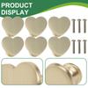Zinc Alloy Heart Shaped Cabinet Knobs Set of 6 for Drawers Doors Closets Includes Screws for Secure Fixing On Furniture