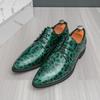 2025 Luxury Banquet Dress Shoes High-end Red Men's Glossy Business Shoes Designer Brand Men's Brogue Shoes Versatile Trendy
