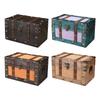 Rechteckige Aufbewahrungsbox mit Deckel, Truhenartiger Tischplattenkasten mit Frontverschluss für Regal, Schreibtisch und Beistelltisch-Aufbewahrung