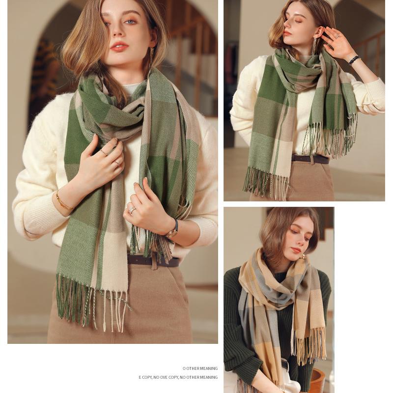 Dámská šála Zimní šál Silný teplý střapec