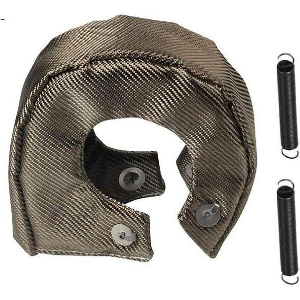 T4 Titanium Turbo Blanket Heat Shield Charger Cover Wrap For T4 GT40 GT42 GT45 With Locking Springs,Cover Fiberglass Turbo Charger Cover Heat Shield
