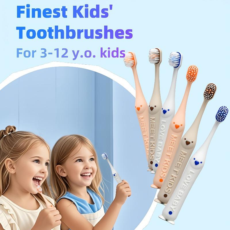 Toothbrush 6-Pack, Soft Bristles Gum Care, Non-Slip Handle, Small Head for 3, Oral Cleaning, Easy Storage, Random Logo