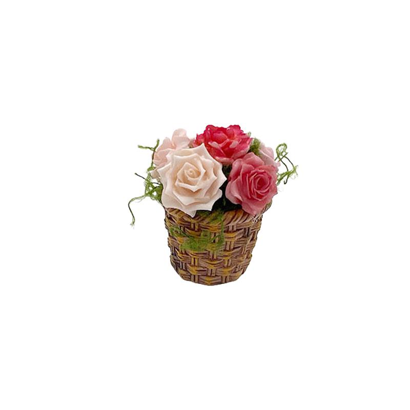 

Mini Potted Flowers Flower Pot Basket Simulation Miniature Dollhouse Decor Food Play Po Prop Scene Accessories Home Decor рожевий