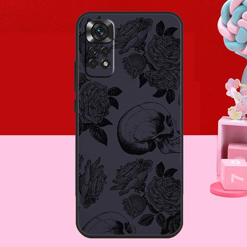 Skull Gothic Creepy Pastel Goth Case For Xiaomi Redmi Note 14 Pro 13 12 11 9 10 Pro 11S 12S Redmi 10C 12C 13C 14C Soft Cover