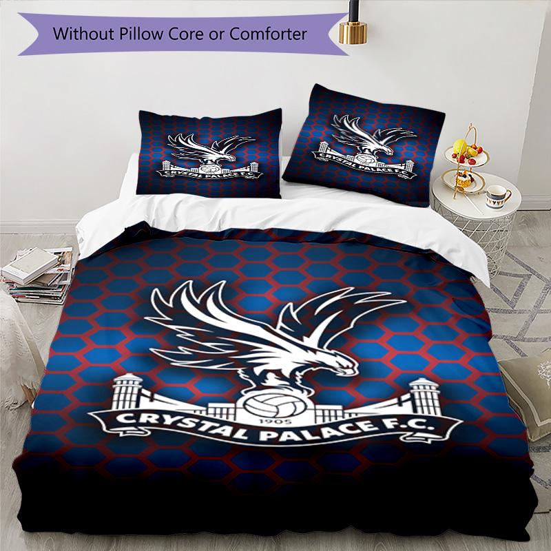 Crystal Fc Crest Printed Pattern Duvet Cover Set – Includes 1 Duvet Cover and 2 Matching Pillowcases Bedroom Decor Christmas Gifts