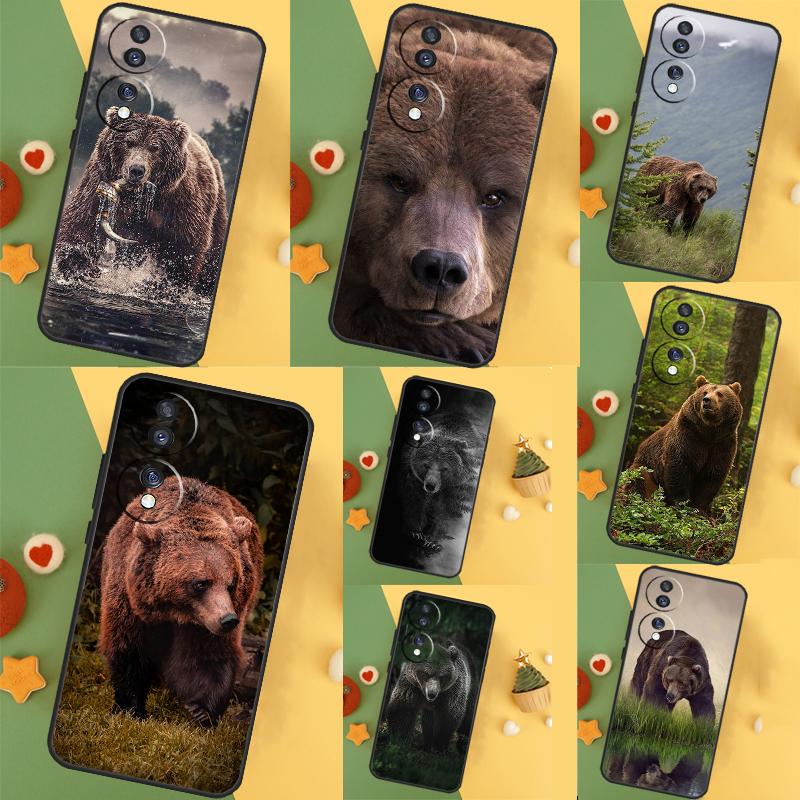 Grizzly Bear Case For Honor X8a X9a X7a X6a X6 X7 X8 X9 X8b X9b 90 70 50 Magic 5 Pro Magic 6 Lite Cover
