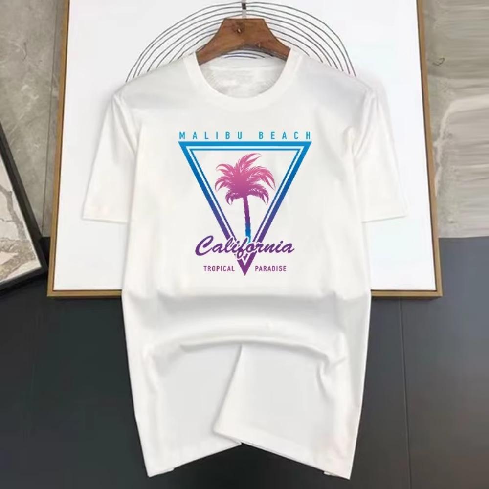CALIFORNIA PARADISUL SURFINGULUI LOS ANGELES Bumbac Mânecă Scurtă Tricouri Stradale pentru Bărbați Tricouri Largi Oversized Respirabile Moi