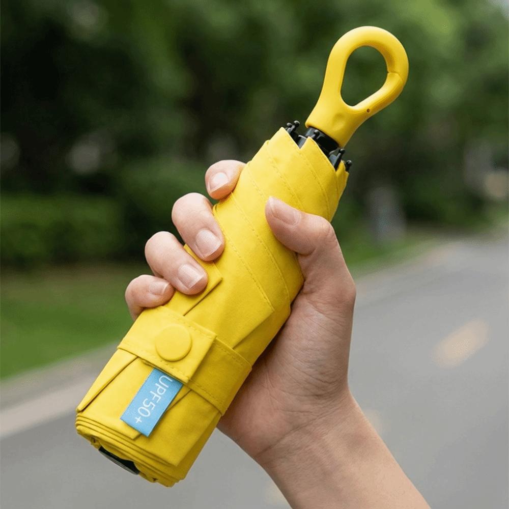 Faltbarer Mini-Sonnenschirm Winddicht Doppelt nutzbar Sonnenschutz Handbetrieben Sonnenschirm Outdoor