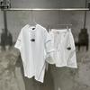 European and American Trendy Brand Sy Hip-hop Street Trend Loose Round Neck Short-sleeved T-shirt Casual Shorts Suit Men