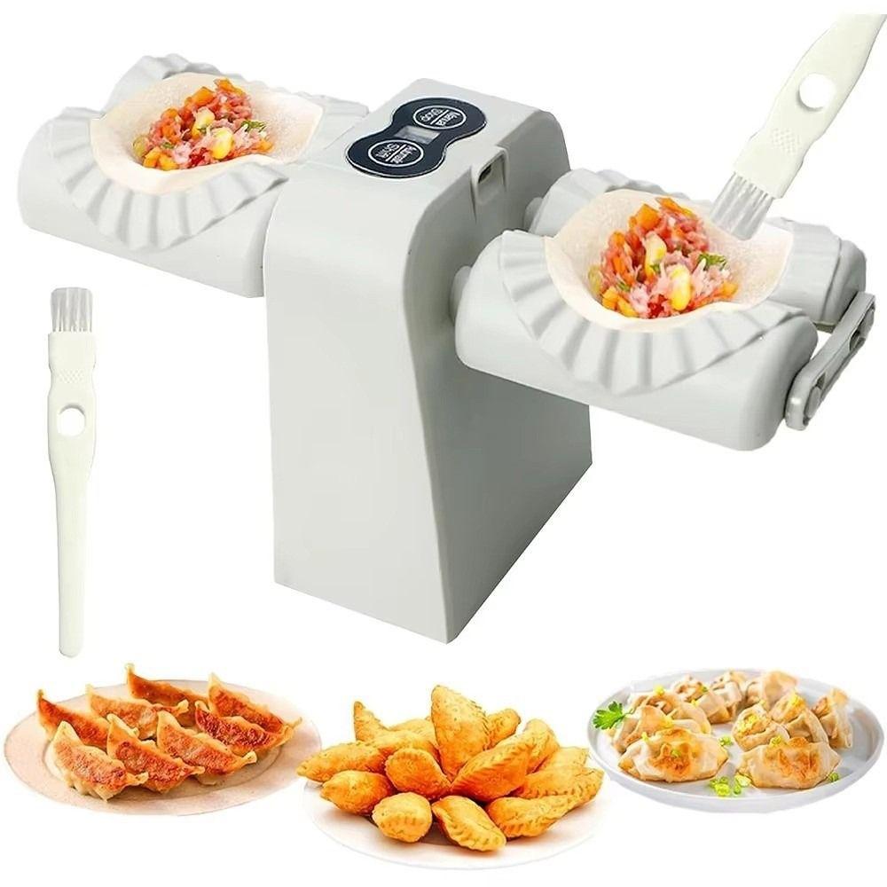 Electric Dumpling Mould Machine 2in1 Double Head Dumpling Mould Automatic Dumpling Maker Lazy