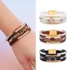Stapelbare Kristalle Perlen Herz Lederarmband für Frauen Bohemian Handgemacht Verstellbares Armband Westliches Geschenk