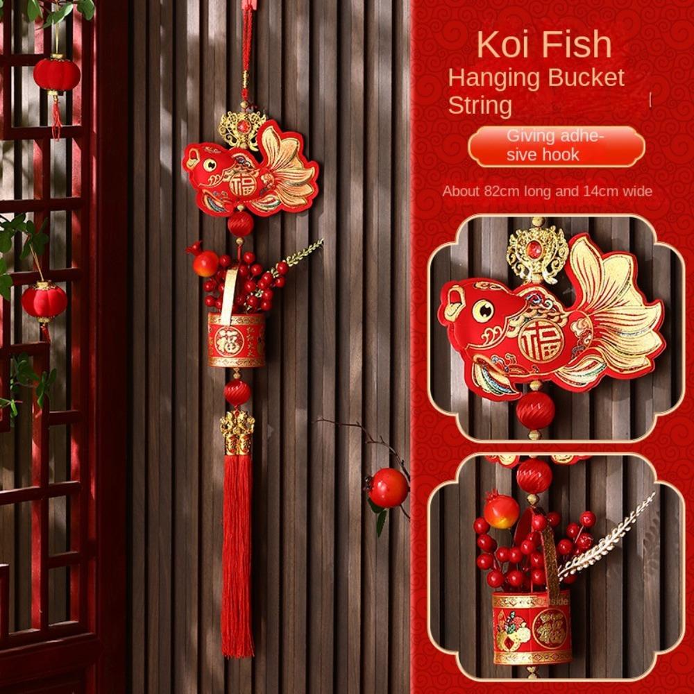 Glückliche Hängeglocke Dekor Rot Glückliche Hängequaste Neu Neues Jahr Anhänger Frühlingsfest