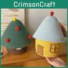 Cute Little House Woven Storage Bin With Cover For Home Bedroom And Kids Room
