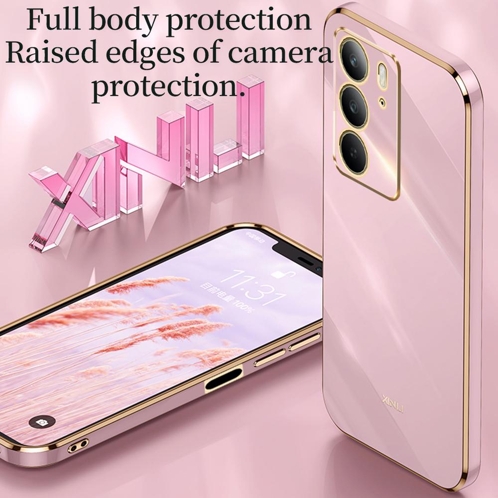 XINLI For Realme C75 4G Case Ring Kickstand Electroplating TPU Phone Cover