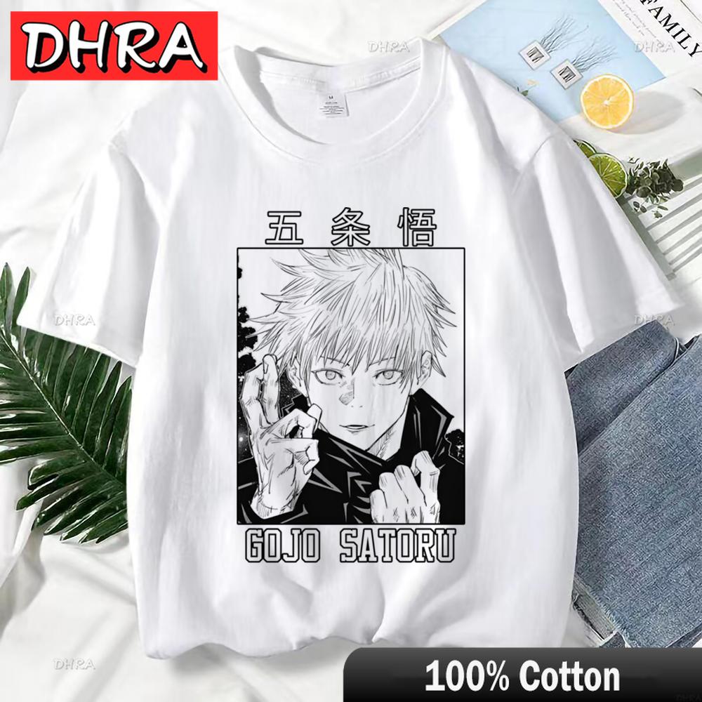 Japanese Anime Jujutsu Kaisen T Shirt for Women Gojo Satoru Print Graphic T Shirts Unisex Harajuku Fashion Casual Women Cute Tee