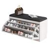 Flip-Top Shoe Cabinet & Bench: Multi-Functional Entryway Shoe Storage and Sofa Stool