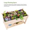 Outdoor Wood Raised Garden Bed Elevated Reinforced Large Planter Box with Storage Shelf for Vegetable Flower Backyard Patio Gar
