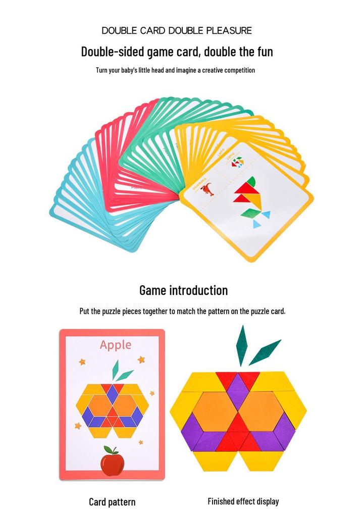 Children's Wooden Geometric Shape Puzzle for Early Education
