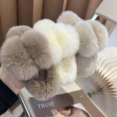 Plush Hair Clip Faux Fur Hair Claws Crab Clamps Autumn Winter Candy Color Hairpin Barrette Fashion Women Hair Accessories