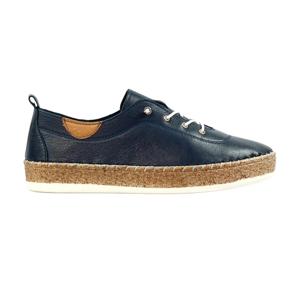 Lunar Womens/Ladies Evie Leather Plimsolls
