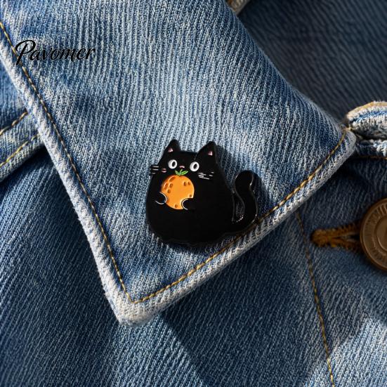 Cat Hat Badge Cartoon Alloy Brooch Pin, Mini Enamel Animal Shape Ornament Clothing Jewelry Accessory for Women Men Decoration Pin