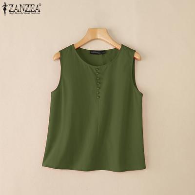 Damen Sommer Casual Rundhals Ärmellos Baumwolle Tanktops