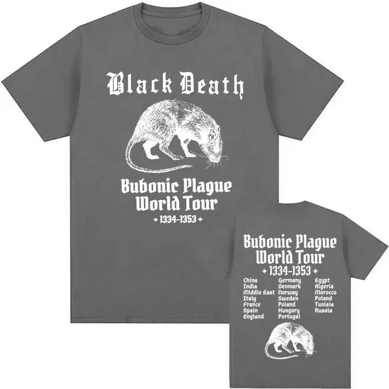 Bubonic World Tour 2026 T-Shirts Herren Damen Freizeit Lustig Meme Gothic T-Shirt Mode Vintage Baumwolle Kurzarm T-Shirt