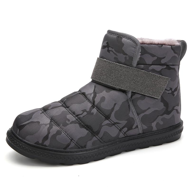 36~47 Mens Women Waterproof Winter Warm Plush Platform Snow Ankle Boots Outdoor Sneakers Male Rubber Boots Work Shoes Footwear