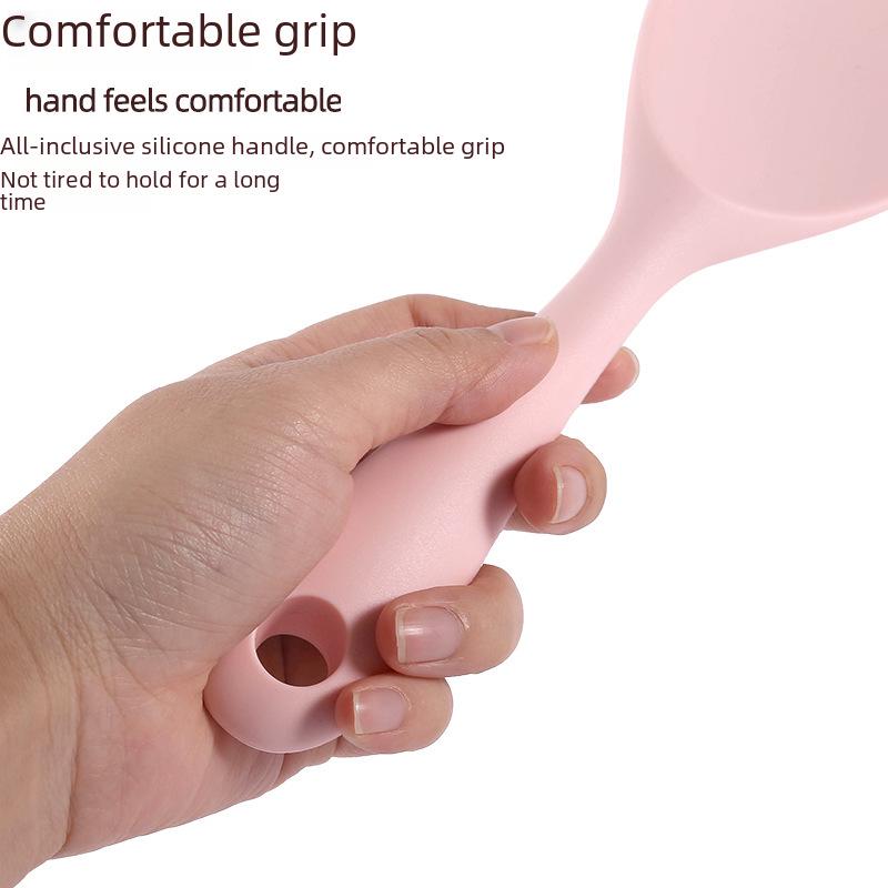 Cuillère à riz et spatule en silicone antiadhésif - Doux pour les casseroles, idéal pour remuer le riz - Ustensile de cuisine