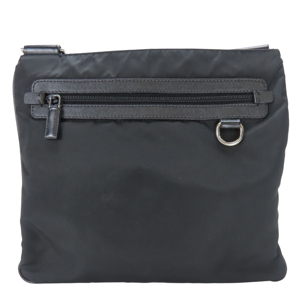 Gebrauchte PRADA Umhängetasche Test Nylon schwarz Dreieckige Platte