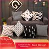 Custom Logo Peach Skin Throw Pillow & Blanket Cushion Set