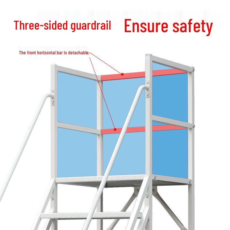 Anti-Slip Movable Climbing Ladder for Warehouse and Supermarket Storage