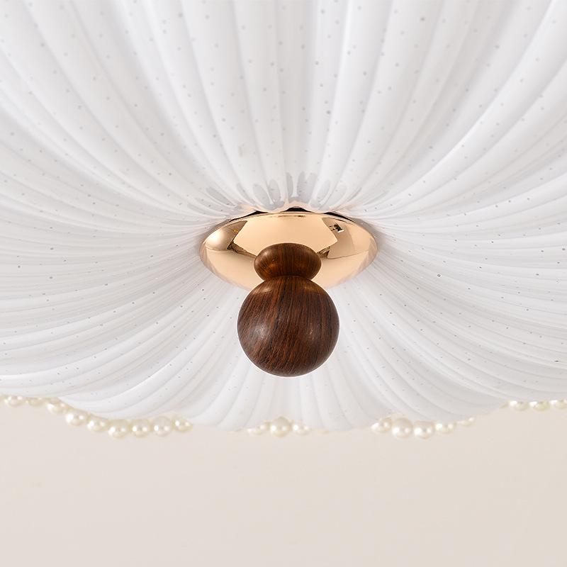 French Mid-Century Pearl Ceiling Light for Bedroom, Dining Room, or Study