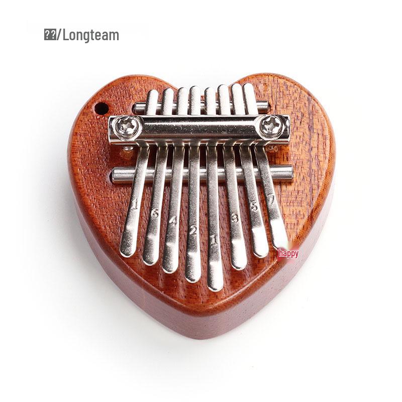 Mini Mahogany Crystal Kalimba Finger Piano Toy - Eight-Tone Thumb Piano Musical Instrument Gift