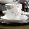Underglaze Color Bone China Rice Bowls and Plates Set