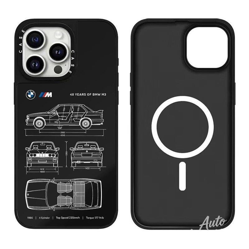 BBKG7 For BMW M Power MagSafe Optional Phone Case Shockproof Magnetic Protect Cover For IPhone 17 16 15 Plus 14 13 12 Pro Max Sticker