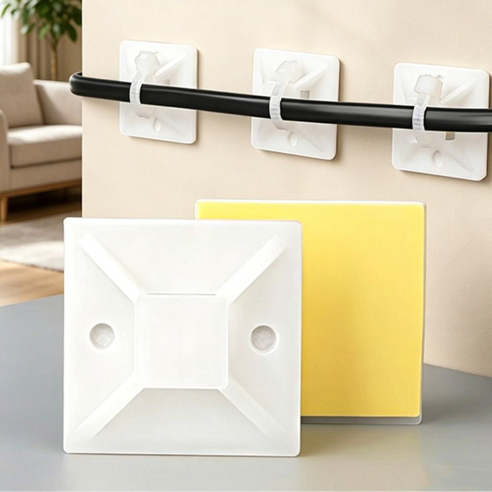 100 Pack Super-Adhesive Cable Tie Mounts Set Sticky Backs Wire Management Mounts  Home Office