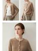 New Arrival Women's Button-Up Cardigan: Round Neck, Pure Goat Cashmere Knit Sweater, Loose and Warm Outerwear for Autumn and Winter.