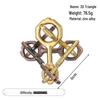 Zinc Alloy Kongming Puzzle Lock: Disentanglement Ring Educational Toy