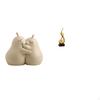 Hugging Pear Stand Ceramic Resin Bookend Abstract Flame Figurine Modern Art Sculpture Ornament for