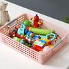 2025 Multipurpose Storage Basket Large Capacity Plastic Toy Storage Basket Portable with Handle Fruit Platter Household Supplies