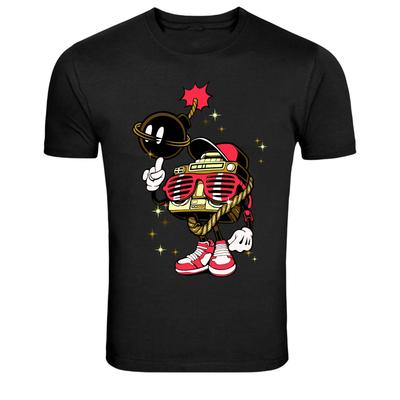 Hip Hop Bombe Charakter Grafik T-Shirt Street Style Tee