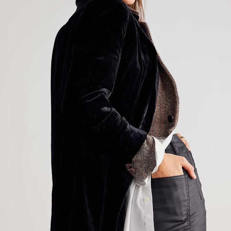 Повседневный бархатный блейзер для женщин — фото 5