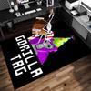 1pc Gorilla Tag1 Print Area Rug - Soft, Washable Non-Slip Indoor Mat for Office Chairs, Living Room, Home Office Decorative Rug