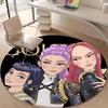 1pc KPop Demon Hunters13 Design Printed Area Round Carpet for Bedroom Living Room Home Decor Rugs Mat Non Slip Mat Rug for Bedside