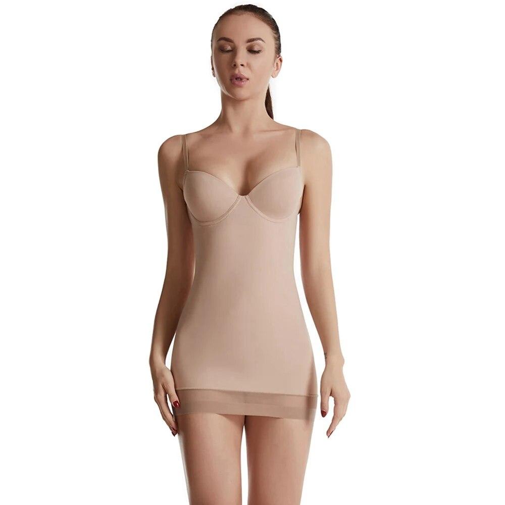 Women Full Slips for Under Dresses Slimming Underwear Bodysuit Waist Trainer Body Shaper Control Butt Lifter Corset Dress Shapewear