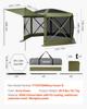 Pop up Gazebo Screen Tent, 3.6 x 3.6 m Large 6-Sided Camping Canopy Tent with Removable Top & Carry Bag, Quick-Set & Bite-Proof, Screen House Sun